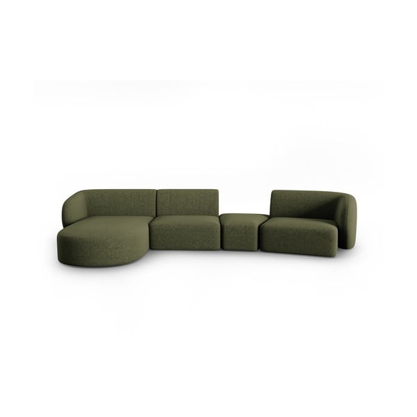 Zaļš stūra dīvāns (ar kreiso stūri) Shane – Micadoni Home