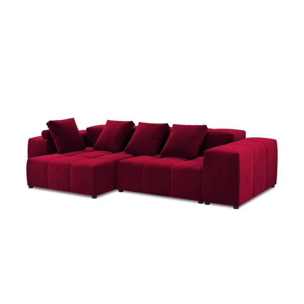 Sarkans samta stūra dīvāns (maināms stūris) Rome Velvet – Cosmopolitan Design -image-2