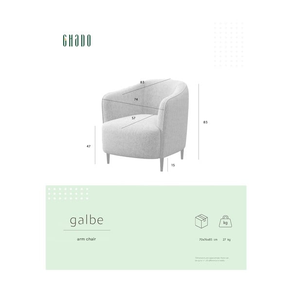 Rozā atpūtas krēsls Galbe – Ghado-image-4