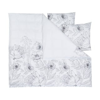 Balta kokvilnas perkala gultas veļa 200x200 cm Keno – Westwing Collection