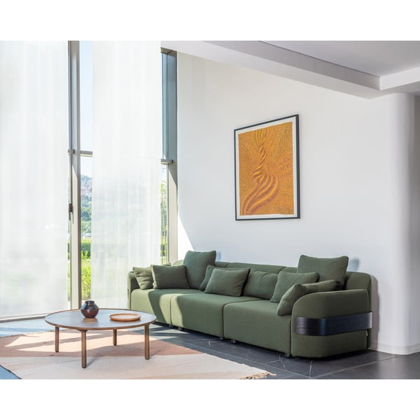 Brūns ozola masīvkoka apaļš žurnālgaldiņš ø 100 cm Mu – Gazzda-image-1