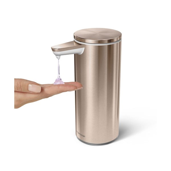 Rozā nerūsējošā tērauda ziepju dozators 266 ml – simplehuman-image-3