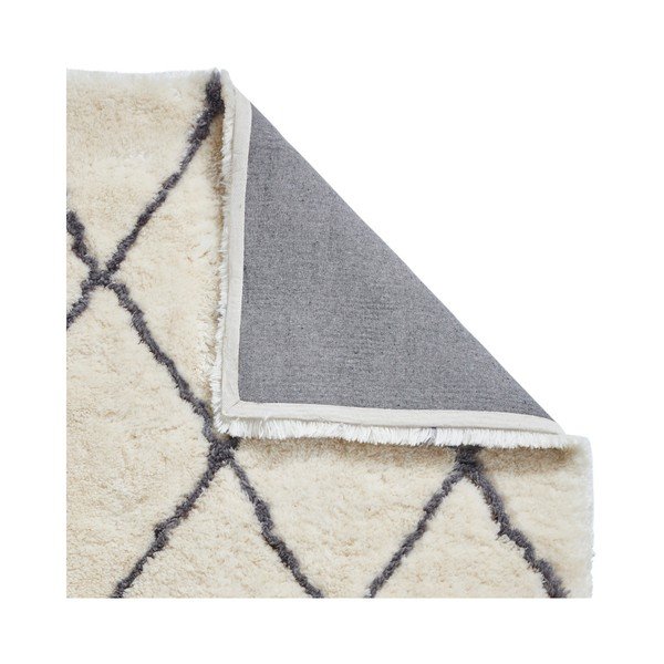 Bēšs un pelēks ar rokām darināts paklājs Think Rugs Morocco Ivory & Grey, 150 x 230 cm-image-3
