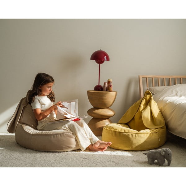 Dzeltens samta bērnu sēžammaiss Bunny – Wigiwama-image-4