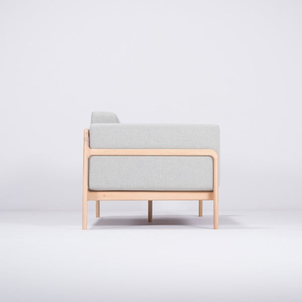 Zili pelēks dīvāns ar ozolkoka konstrukciju Gazzda Fawn, 180 cm-image-2