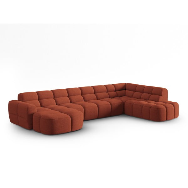 Ķieģeļu sarkans stūra dīvāns Lisa – Micadoni Home-image-3