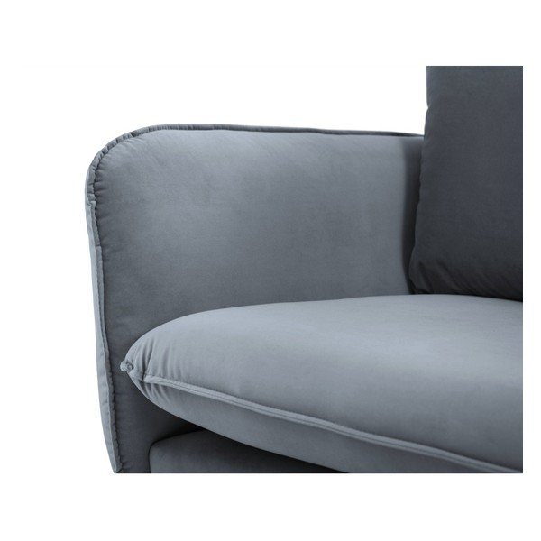 Pelēks samta dīvāns Cosmopolitan Design Vienna, 160 cm-image-4
