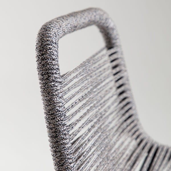 Pelēks bāra krēsls ar tērauda konstrukciju Kave Home Glenville, výška 74 cm-image-1