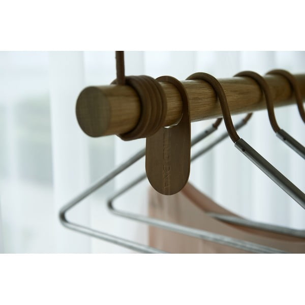 Dabīga toņa ozola masīvkoka sienas pakaramais 80 cm Swing M – LIND DNA-image-3