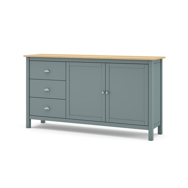 Dūmakaini zaļa priedes masīvkoka kumode 150x80x40 cm Misti – Marckeric-image-3