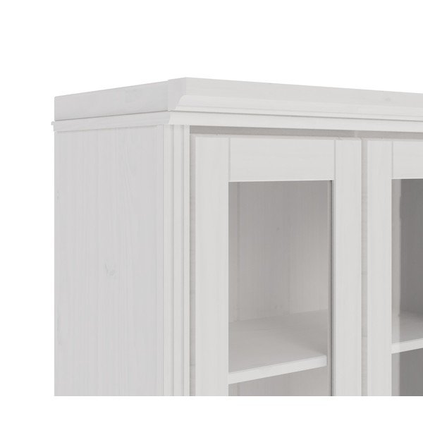 Balta priedes masīvkoka vitrīna 74x223x37 cm Anita – Støraa-image-3