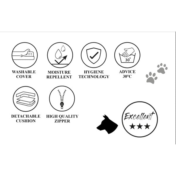 Tumši pelēka gulta mājdzīvniekiem suņiem 90x80 cm – Madison-image-4