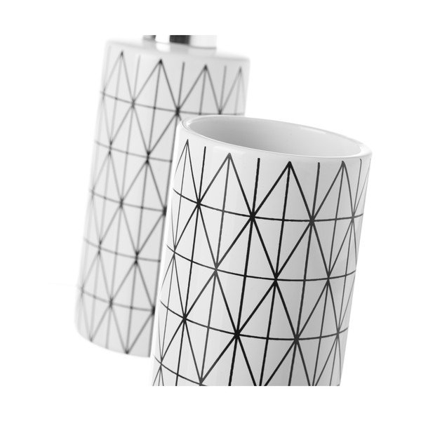 Keramikas krūzītes un ziepju dozatora komplekts Unimasa Geometry-image-2
