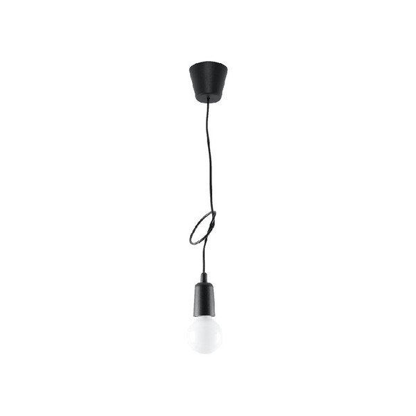 Melna piekaramā lampa 9x9 cm Rene – Sollux