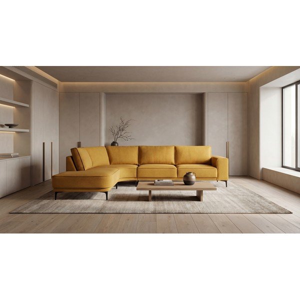 Sinepju dzeltens stūra dīvāns (ar kreiso stūri) Copenhagen – Scandic-image-1