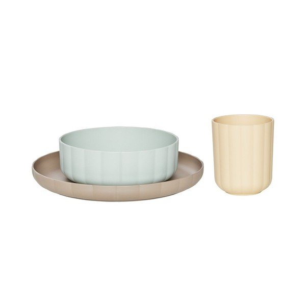 Plastmasas bērnu pusdienu komplekts (3 gab.) Pullo – OYOY Mini