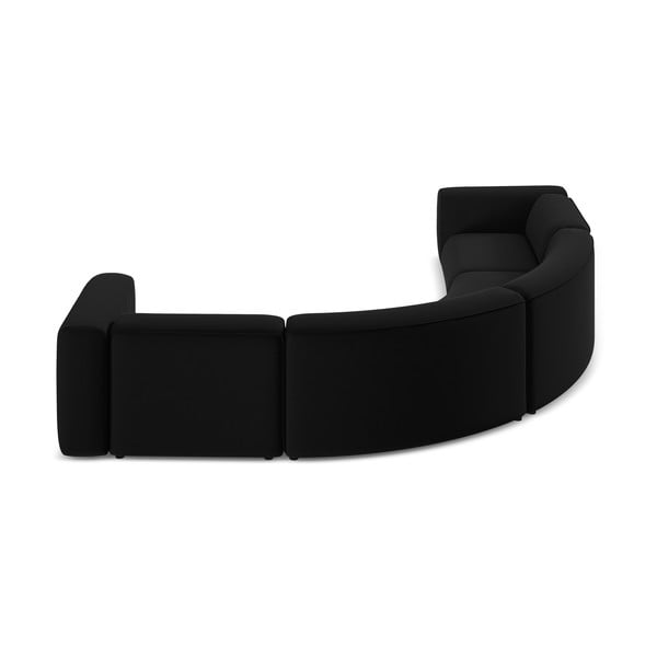 Melns samta stūra dīvāns Ekahi – Makamii-image-4