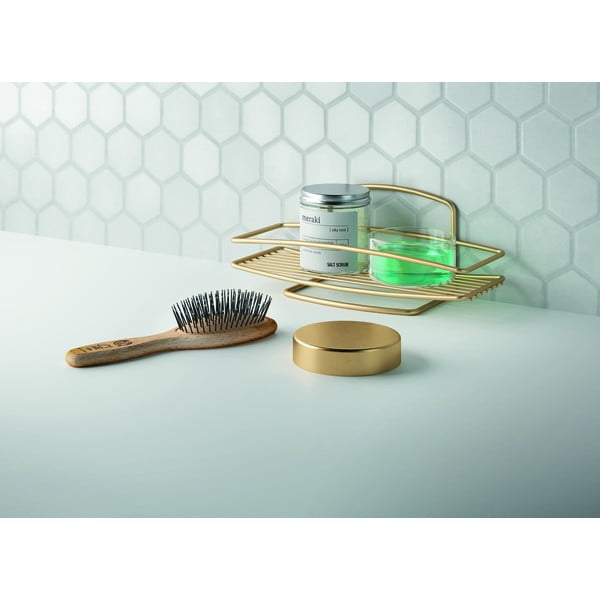 Zelta krāsas tērauda vannas istabas plaukts Onda – Metaltex-image-1