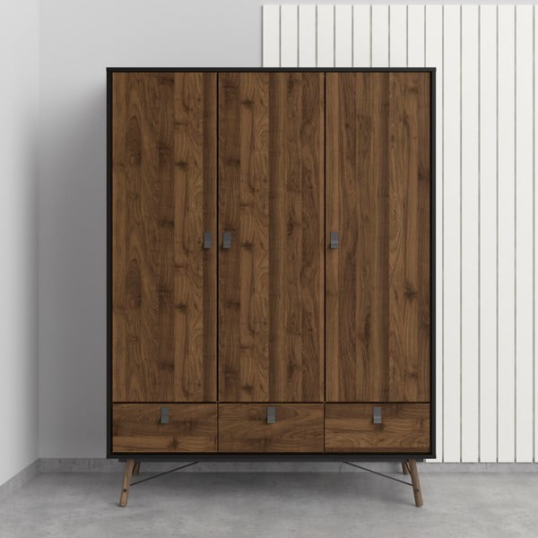 Tumši brūns drēbju skapis Tvilum Ry-image-2