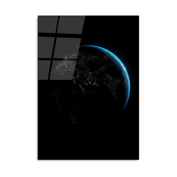 Stikla glezna 70x100 cm Earth – Wallity