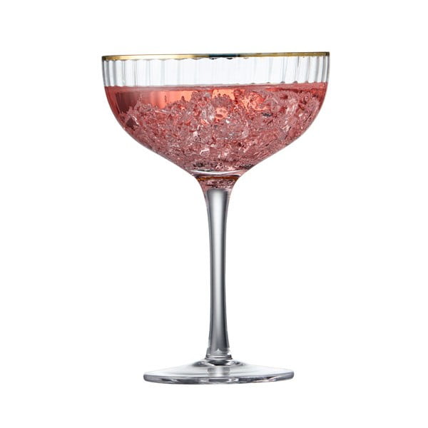 4 kokteiļu glāžu komplekts ar apzeltītu maliņu Lyngby Glas Palermo, 315 ml-image-2