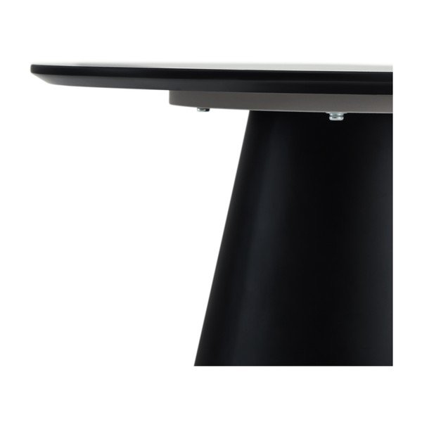 Melns/gaiši pelēks žurnālgaldiņš ar marmora imitācijas galda virsmu ø 60 cm Tango – Furnhouse-image-3