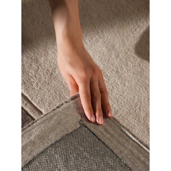 Brūns/krēmkrāsas vilnas paklājs 200x290 cm Quentin – Villeroy&Boch-image-4