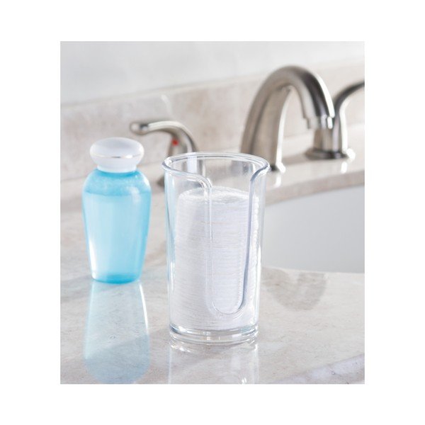 Caurspīdīgs kosmētikas vatīšu turētājs iDesign Clarity-image-2