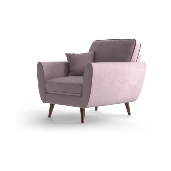Gaiši rozā samta atpūtas krēsls My Pop Design Auteuil