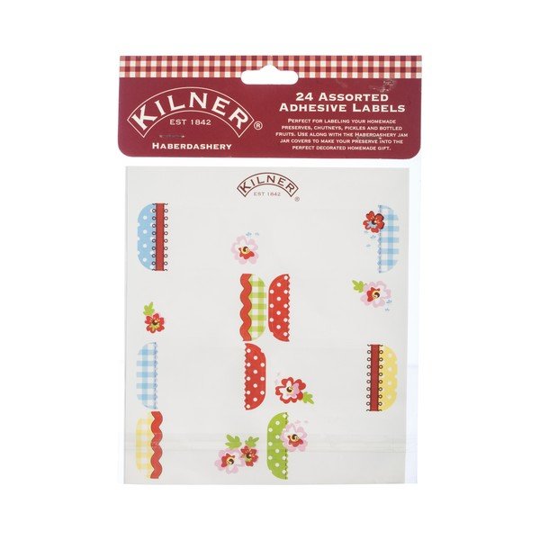 24 etiķetes Kilner burkām