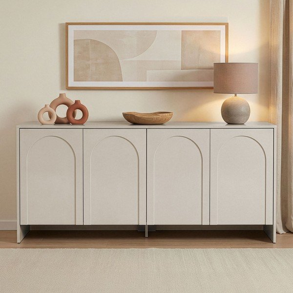 Krēmkrāsas kumode 180x80x45 cm Arlen  – Kalune Design-image-1