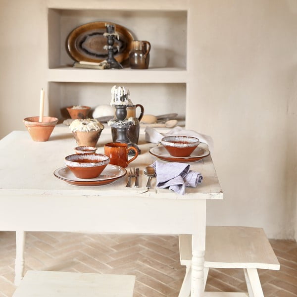 Ķieģeļu sarkana/bēša māla bļoda ø 17 cm Poterie – Casafina-image-3