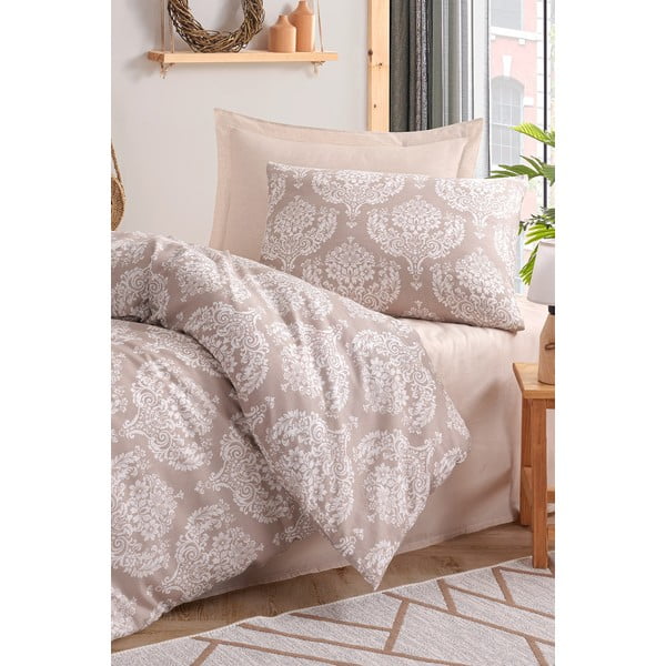 Brūna vienguļamā gultas veļa 140x200 cm Post – Mijolnir-image-1