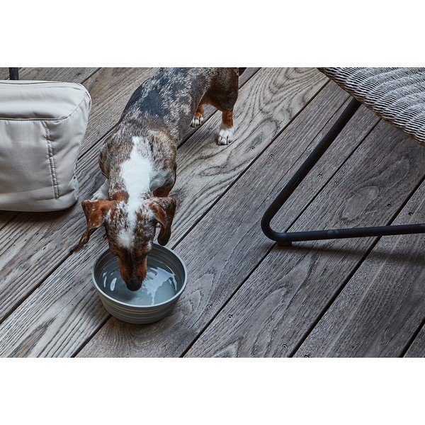 Silikona salokāma ceļojumu bļoda suņiem ø 15,5 cm Piega Slate – MiaCara-image-1