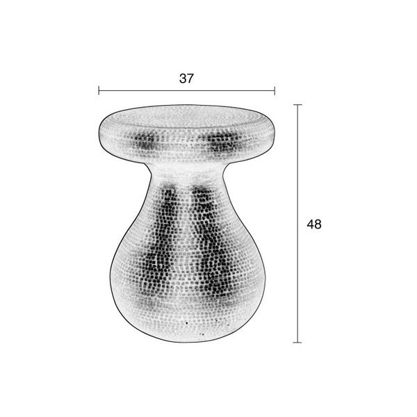 Izvelkamais taburete/noliekamais galds vara krāsā Zuiver Antique-image-4
