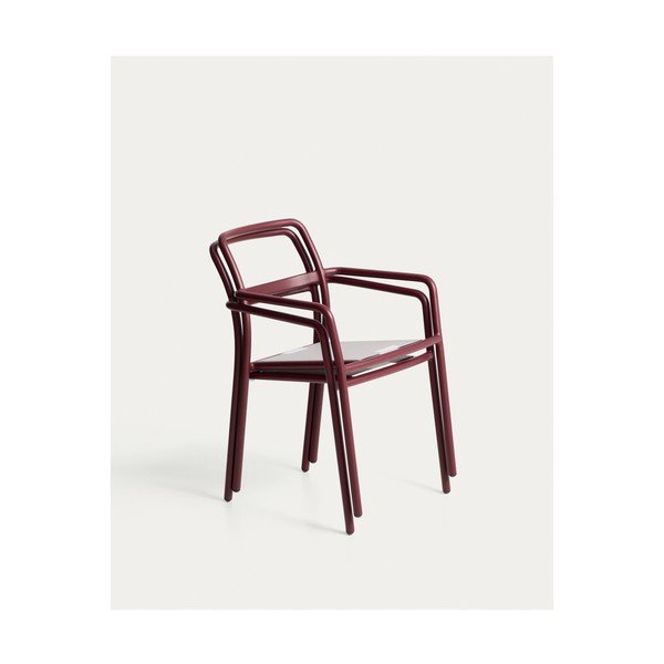 Bordo polsterēts dārza krēsls Linosa – Kave Home-image-3