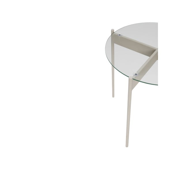 Apaļš sānu galdiņš ar stikla galda virsmu ø 45 cm Beam – Hübsch-image-2