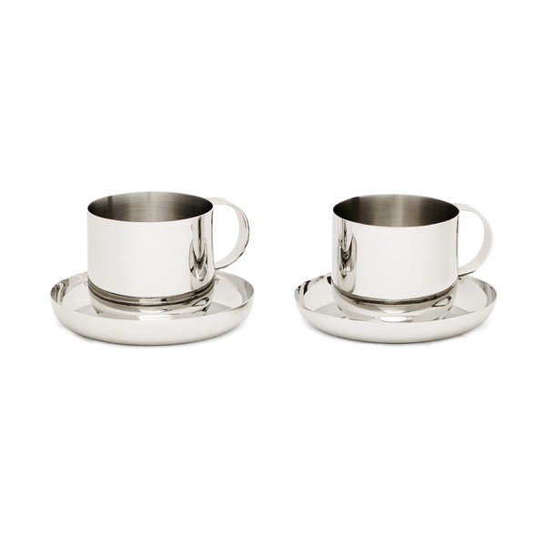 Sudraba krāsas nerūsējošā tērauda tasītes (2 gab.) Nirela – Kave Home