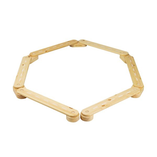 Dabīga toņa priedes masīvkoka sensorā trase 10x408x5 cm Montessori – Meowbaby