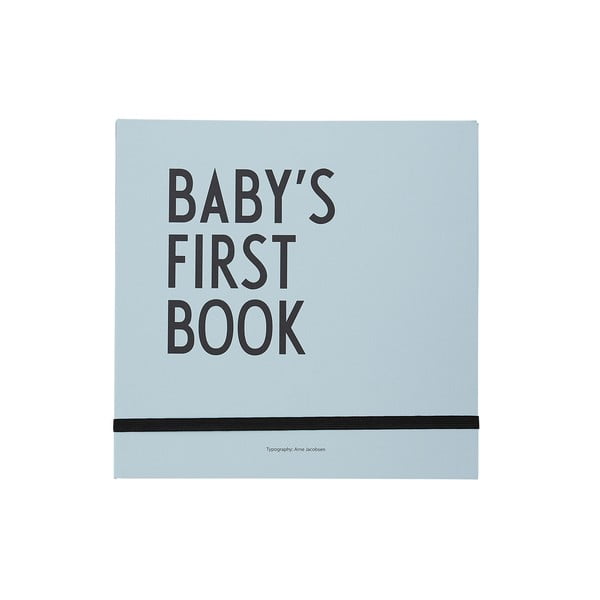 Zila bērnu atmiņu grāmata Design Letters Baby's First Book
