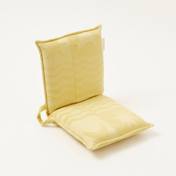 Dzeltens pludmales krēsls Sunnylife Terry, 93 x 43 cm