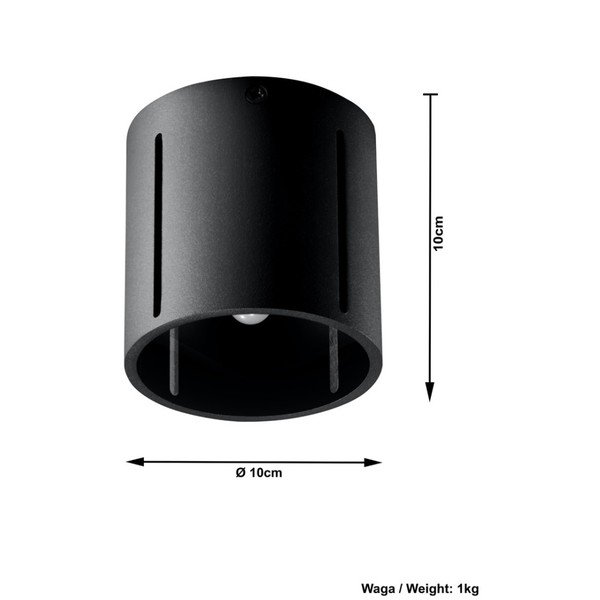 Melna griestu lampa Sollux Vulco-image-3