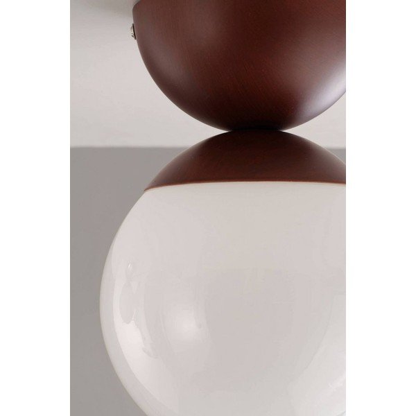 Balta/brūna griestu lampa no opāla stikla ø 15 cm Leah – Jotex-image-4
