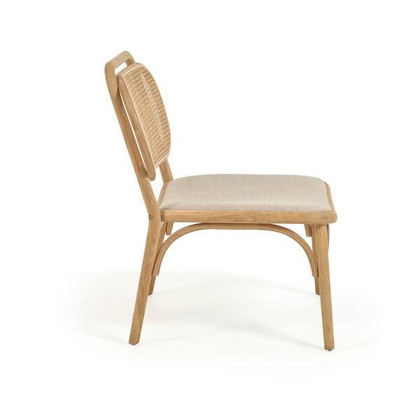 Bēšs/dabīga toņa austs atpūtas krēsls no austām niedrēm Doriane – Kave Home-image-2