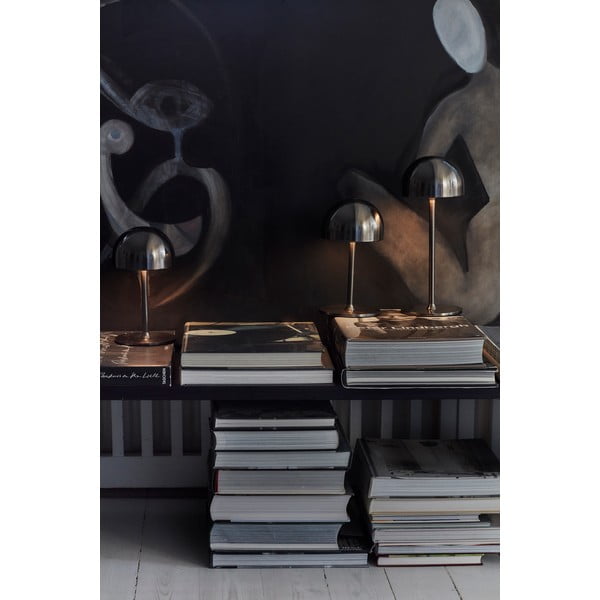 Tumši pelēka LED galda lampa ar tālvadību un metāla abažūru (augstums 30 cm) Tim – Sirius-image-4