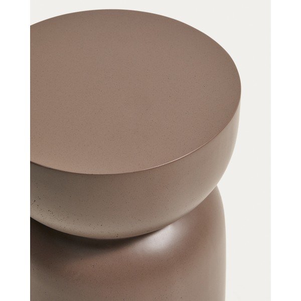 Betona apaļš dārza galdiņš ø 32 cm Garbet – Kave Home-image-3