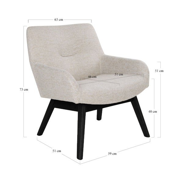 Bēšs atpūtas krēsls House Nordic London-image-4