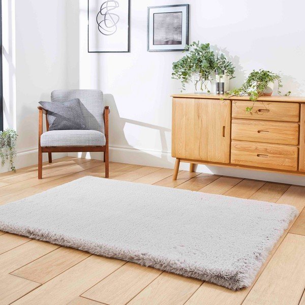 Gaiši pelēks paklājs 150x230 cm Super Teddy – Think Rugs-image-2