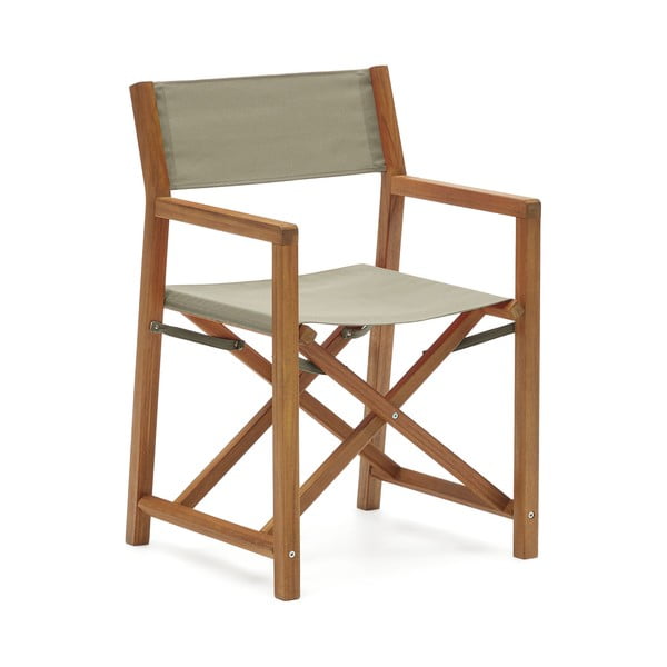 Zaļi/dabīga toņa masīvkoka dārza krēsli (2 gab.) Thianna – Kave Home