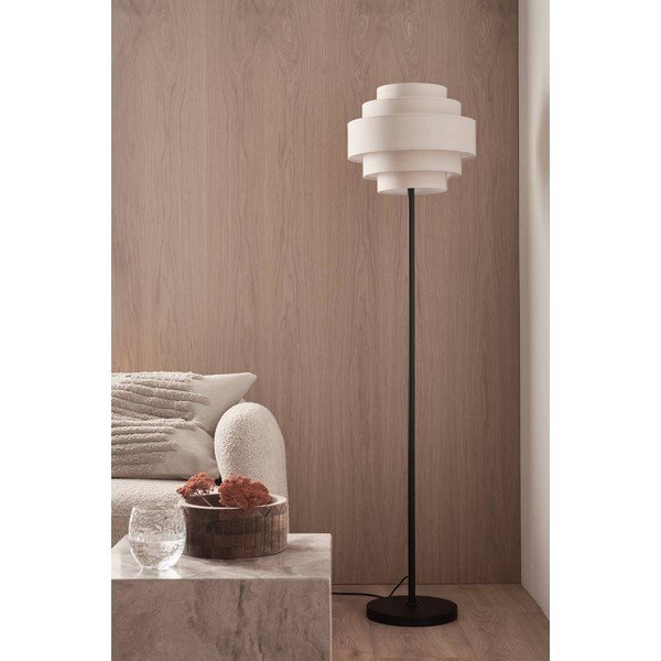 Matēti melna/bēša tekstila stāvlampa (augstums 145 cm) Miguel – Ellos Home-image-2